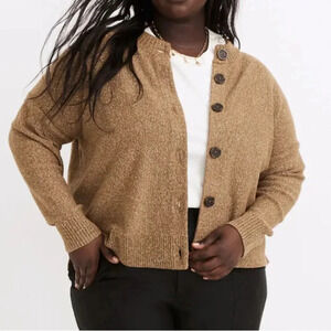 Madewell 100% Cotton Brown Button-Up Sweater XXL. Sold out due to popularity.